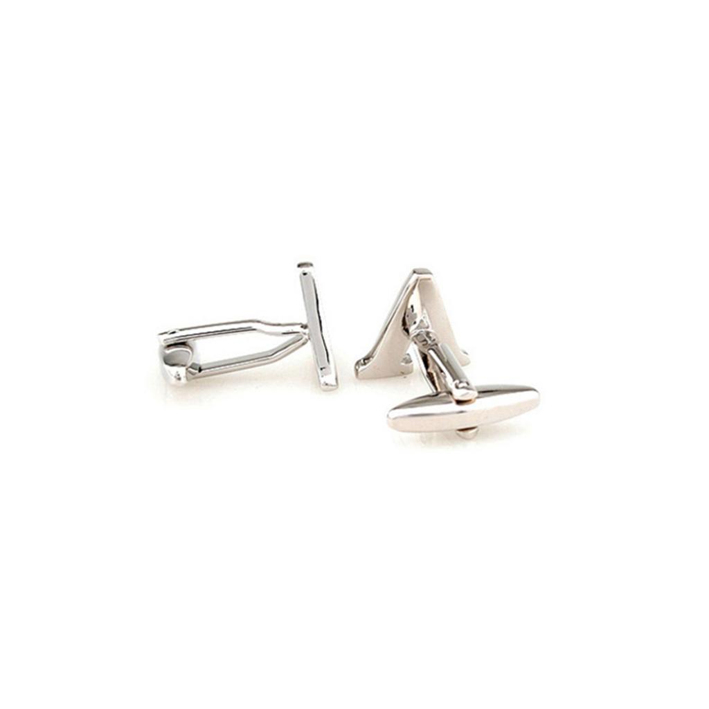 Mens Brass Initial Cufflinks Letter Business Shirt Cuff Links Wedding Gift A