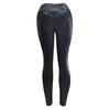 Dames Imitatie Leer Gevouwen Lengte Broek Hoge Stretch En Yoga Broek Sport Hardloopbroek