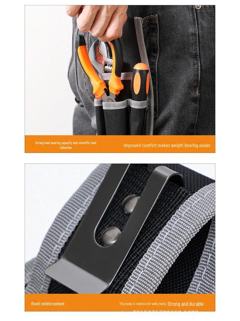 Durable Oxford Cloth Tool Storage Waist Bag for Electricians