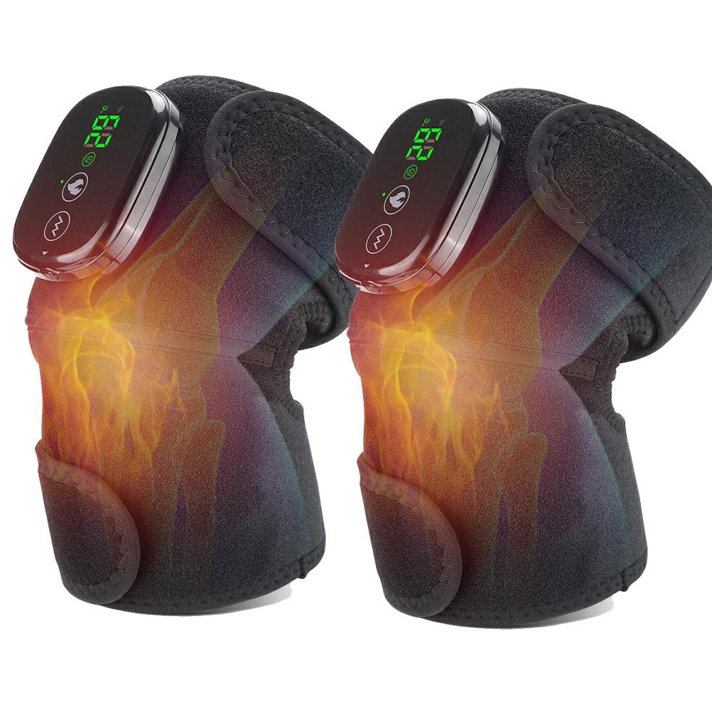 Eletric Heating Knee Massage Device Vibration Massage Knee Pads for Shoulder Elbow Hot Compress Leg Joint Blood Circulation