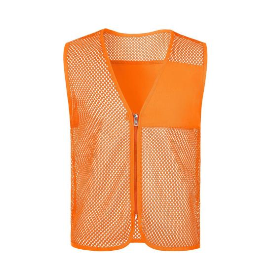 Adults Volunteer Vest Waiter Bartender Work Uniform Event Activity Sleeveless Jacket Supermarket Zipper