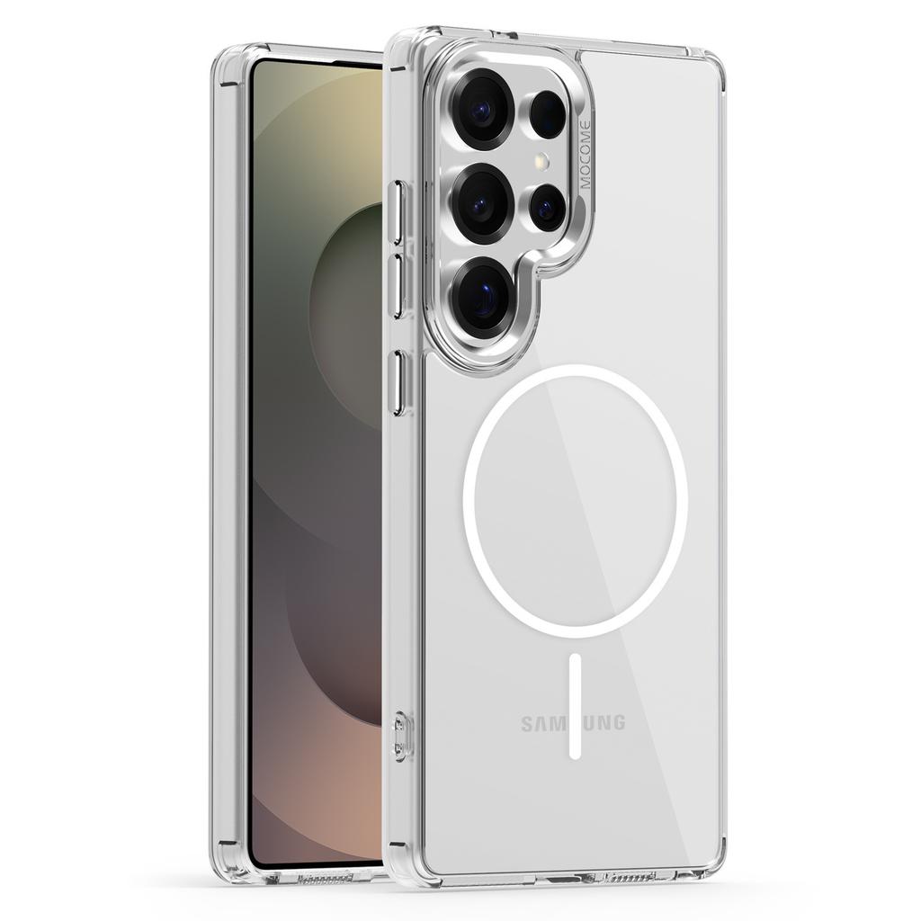 Suitable for Samsung S25Ultra Fine Magnetic Phone Case, StarShield Transparent S24plusA36 Drop Case 56