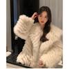 Winter Women Faux Fur Jacket Fleece Lined Thick Warm Coat Fashion Outwear