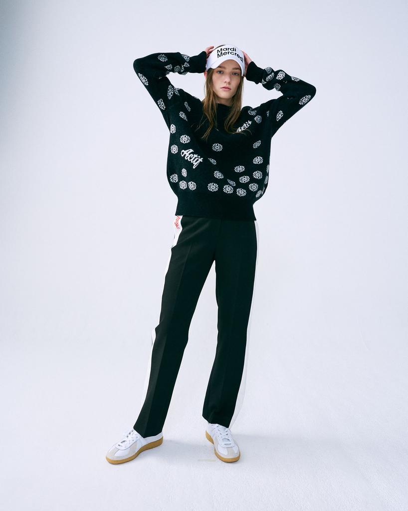 Maleudimekeuleudiagtipeu Actip Two-Tone Slacks Black
