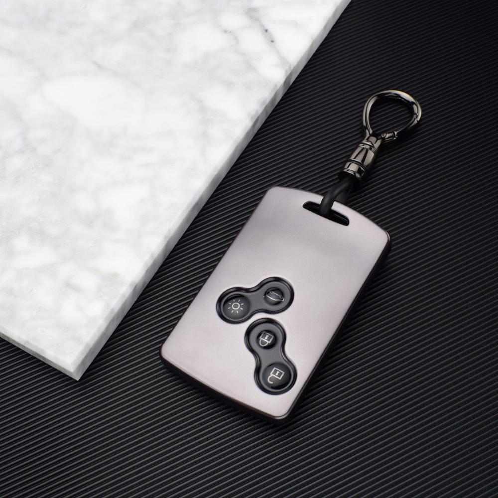 

Для Renault Clio Laguna Koleos Megane Fluence Zoe Scenic Captur Card 4 кнопки чехол для автомобильного ключа чехол для дистанционного ключа из ТПУ Set 2