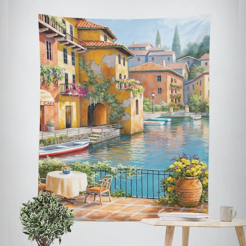 

Винтажная картина маслом, декоративный гобелен, домашний декор, офис, гостиная, гобелен 100x75cm