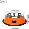 Pieces Cat Bowl, Stainless Steel Non-Slip Cat Food Bowls with Rubber Base, Pet Bowl, Cat Water Bowls for Puppies Hamsters Rabbits Small Animals (3)