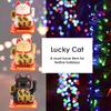Solar Powered Maneki Neko Waving Arm Beckoning Fortune Cat Lucky Cat For Home Office Christmas Decoration Accessiores