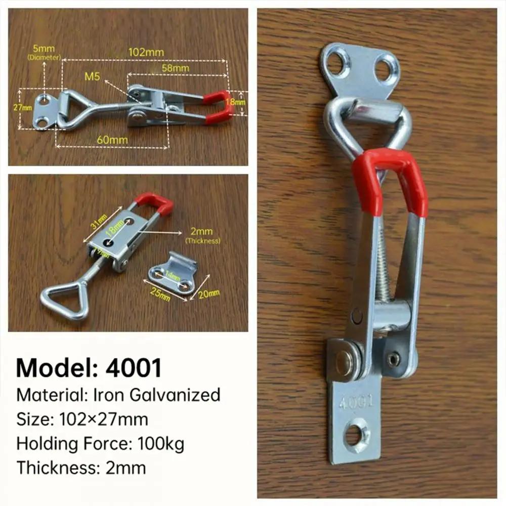 Heavy-Duty Adjustable Locking Latch Steel Swing Bolt Clamp Quick-Release Buckle for Toolbox Cabinet Gate & Industrial Fastening