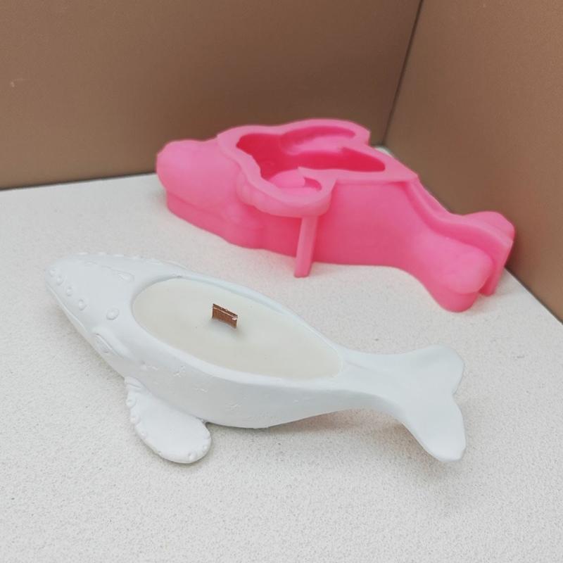 Silicone Candle Cup Molds Silicone Candle Holder Molds Whale Shape Succulent Planter Moulds Silicone Texture for Candle