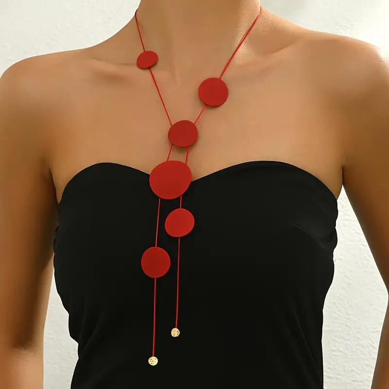 

Модное ожерелье для женщин Дамы красный