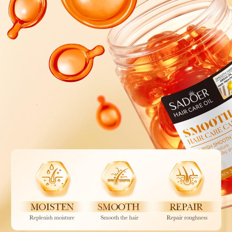 Argan Oil Hair Care Capsules SADOER Improves Frizz Essential Oil Capsules Conditioner