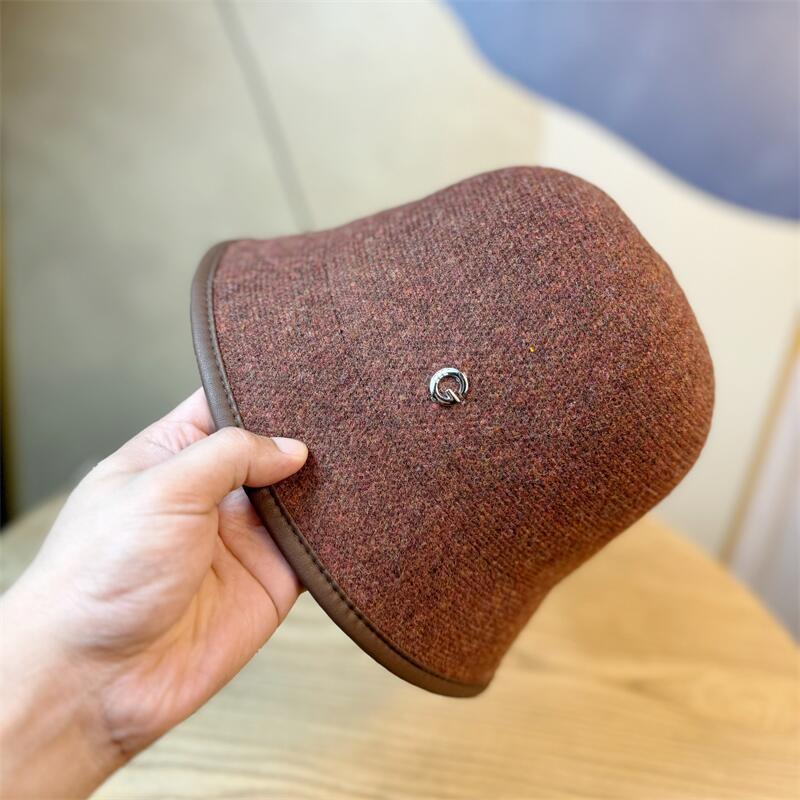 Hat Female Autumn and Winter Japanese Bucket Hat H Standard Fashion Basin Hat Bucket Hat