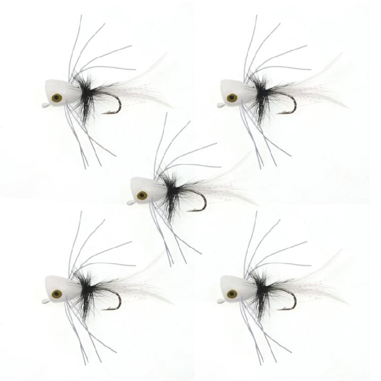 Fly Fishing Popper with Hook Fly Popper Lures for Trout Salmon Artificial Baits Popping Lure Topwater Fishing Lure
