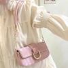 Li Cha's new high-end sense simple temperament small square bag single shoulder messenger bag fashionable versatile underarm bag women