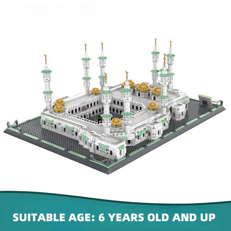 2274PCS World Famous Architecture Arab Mecca Mosque Building Blocks Large scale Model Assembly Bricks Small Particle Bricks Gift