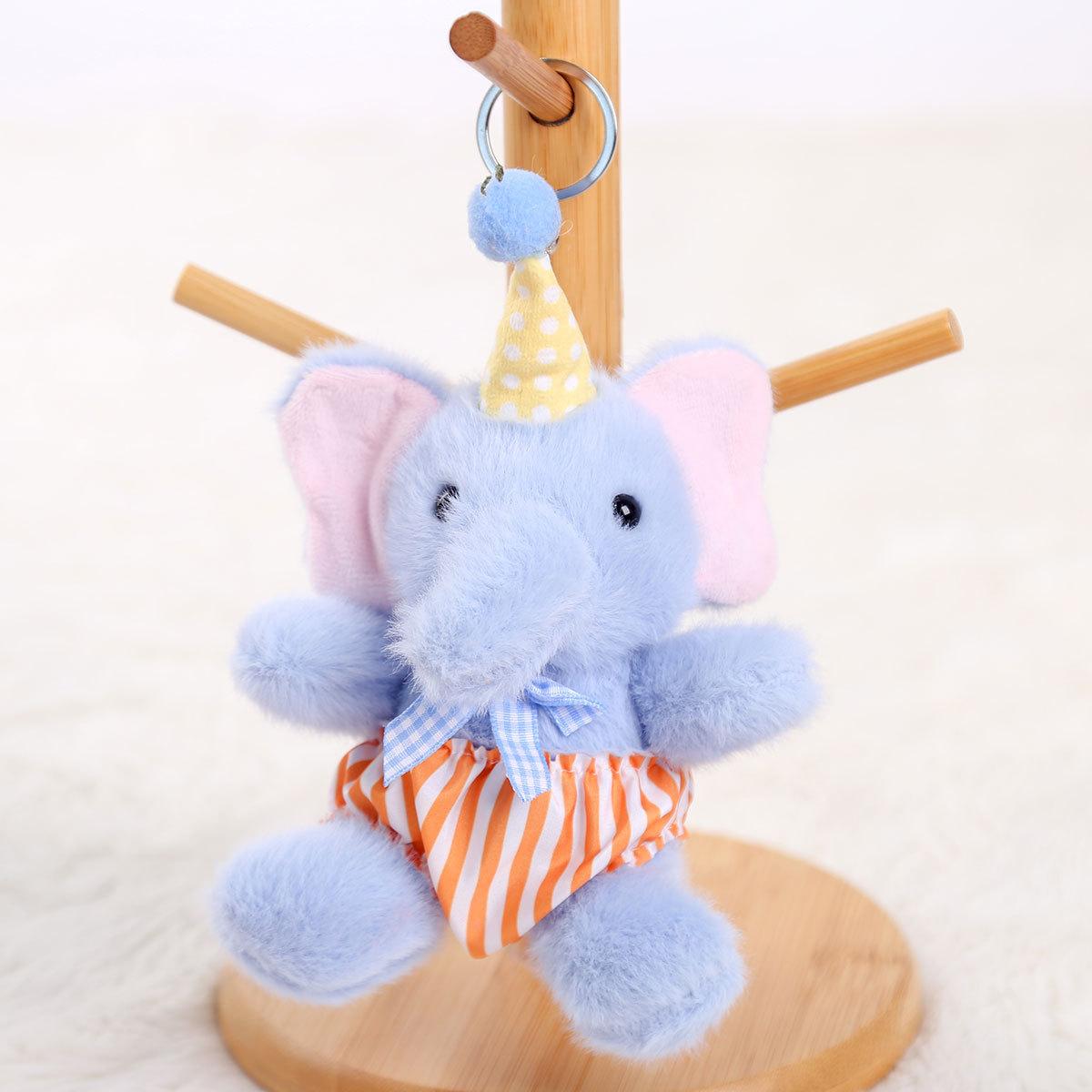 

Vitality baby elephant doll pendant plush toy elephant doll keychain gift girl bag pendant rag doll 13cm