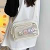 New Cute Mini Ita Shoulder Bag Sweet Girls Transparent Comic Bag Phone Small Crossbody Bag DIY Display Doll Badge Handbag Purses