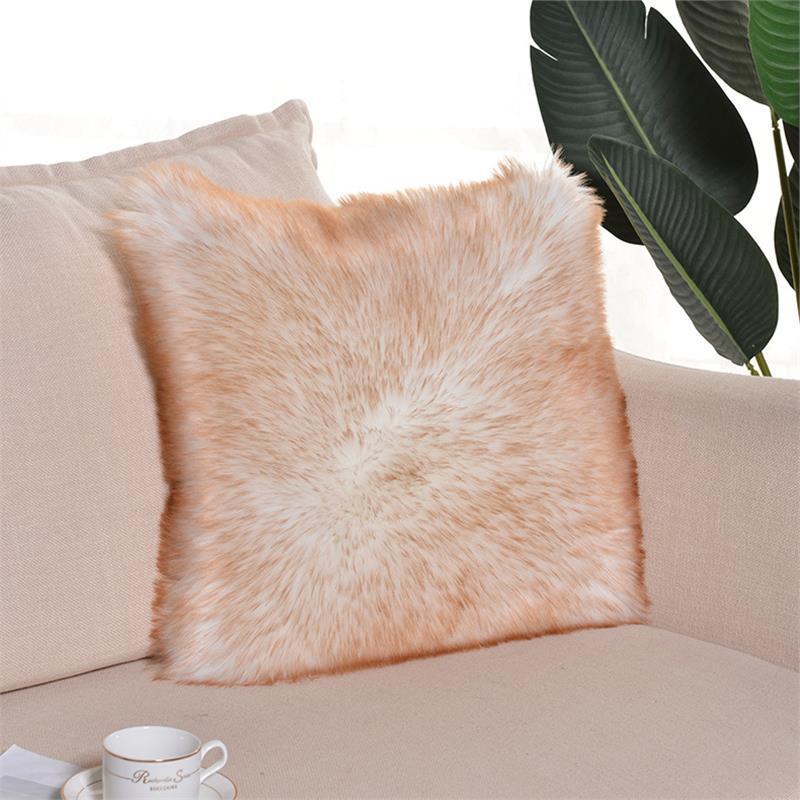 Cuscino Decorativo in Acrilico a Pelo Lungo Stile Invernale - Cuscino Lombare e Schienale Anti-Pilling