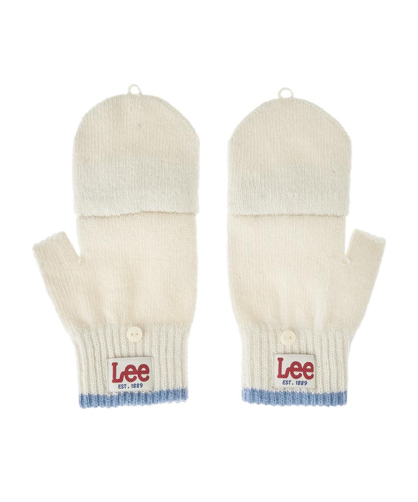 LEE Fingerless Knit Hand-Gathering Gloves Ivory