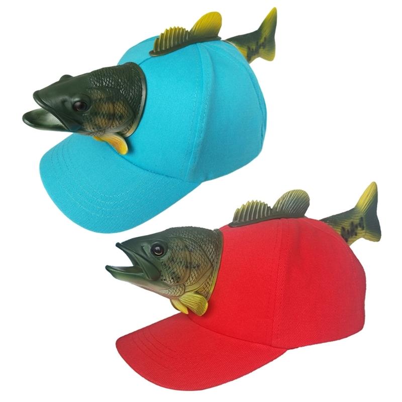 3D Fish Baseball Hat for Party Funny Sun Hat for Child Outdoor Sun Hat Lovely Fish Baseball Caps for Family Gathering