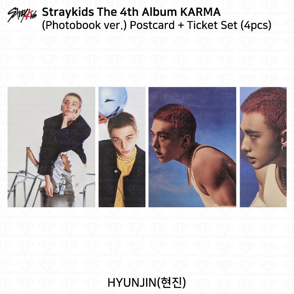 

Stray Kids 4-й альбом Karma версія фотокниги Офіційна фотокартка Hyunjin Postcard Ticket