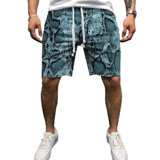 European And American Men'S Summer New 3D Printed Drawstring Loose Sports Shorts Men'S Beach Pants