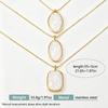 European Retro Stainless Steel Necklace with Natural Shell Pendant - Elegant Collarbone Chain