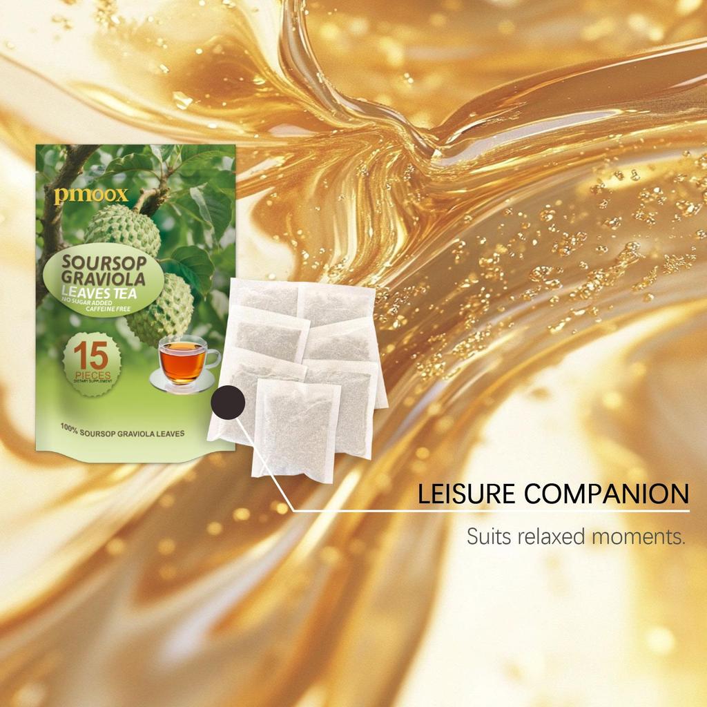 Premium Soursop Leaf Tea Bags, Individually Packaged, Natural Daily Body Support & Care