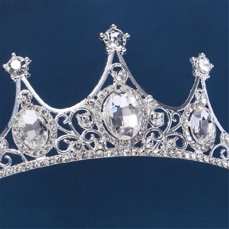 Elegant Rhinestones Crowns Hair Accessory Theater Costume Props Lightweight Metal Bridal Party Headpiece