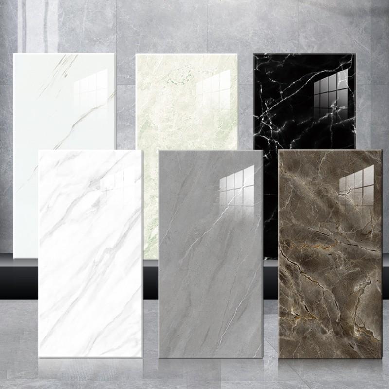 Adesivo autoadesivo con motivo in marmo simulato per piastrelle Decorazione da parete Pannello impermeabile in alluminio-plastica per WC