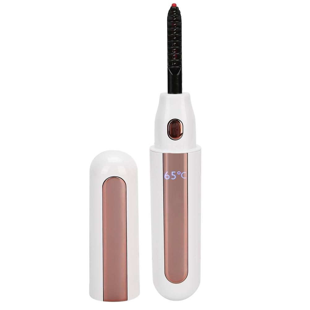 Eyelash Curler Natural Electric Eyelash Curler Fast Heating Long Lasting Eyelash Curling ToolWhite
