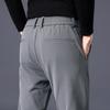 Men's Spring and Fall Slim Business Casual Pants Elastic Waist Straight Suit Pants