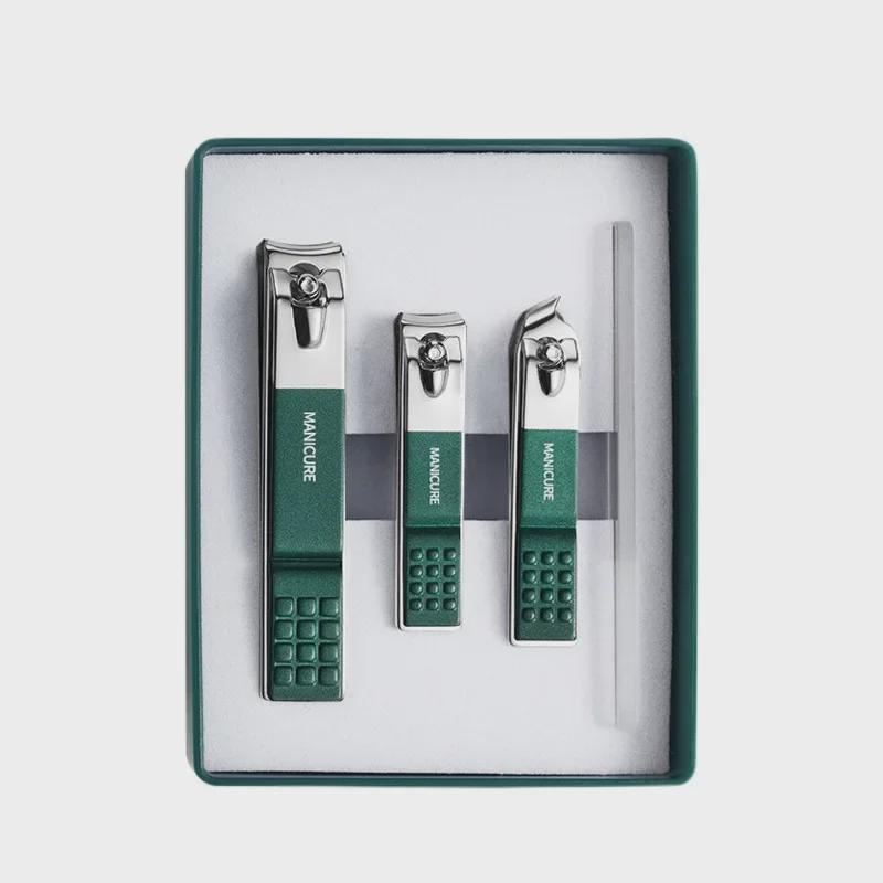 Luxuriöses Nagelknipser-Set mit Spritzschutz und Geschenkbox – komplette Maniküre-Werkzeuge