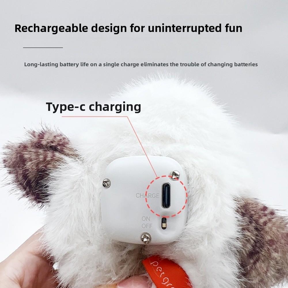 Touch Activated Chirping Bird Toy Electric Interactive Cat Toy Kitten Self-Play