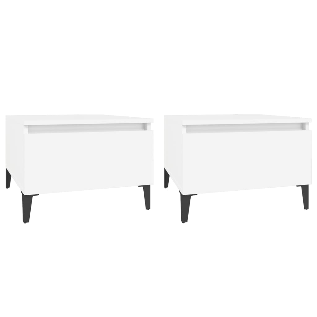 Minimalistischer Sofatisch Im Minimalistischen Stil 2 Stück Aufbewahrungstisch Mit Schubladen, TV-Sideboard Für Das Wohnzimmer, 50x46x50 Cm