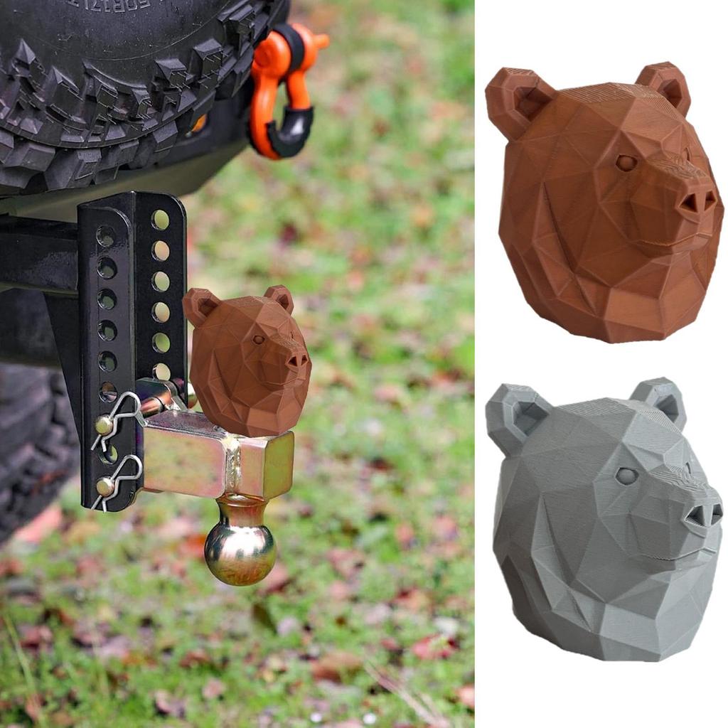 Hitch Cap Bear Head 2inch Receiver Tube Hitch Plug Car Accessories Cartoon Exterior For Towing Rv Trucks Boat Vehicles Atv Daily