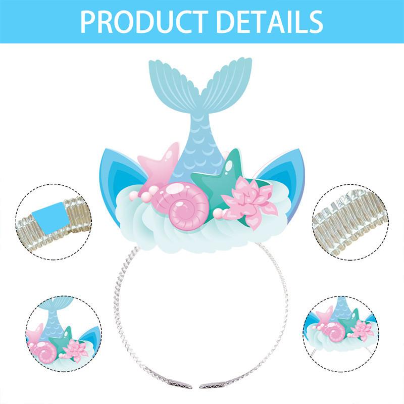 Mermaid Headbands Inspired With Cartoon Style For Festive Event Decor Photos And