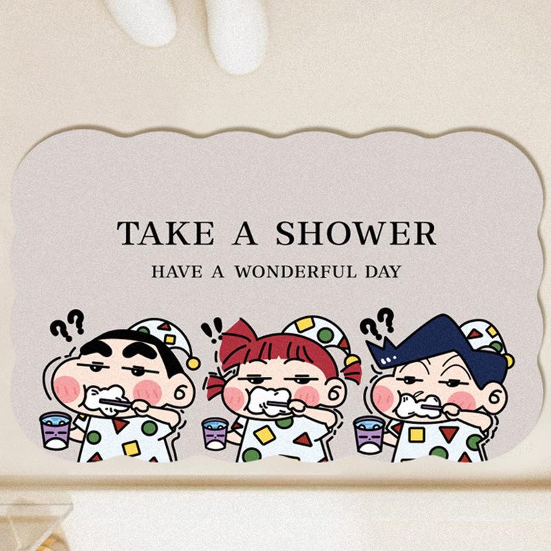 Diatom Mud Quick-Dry Non-Slip Bathroom Mat - Crayon Shin-chan Design