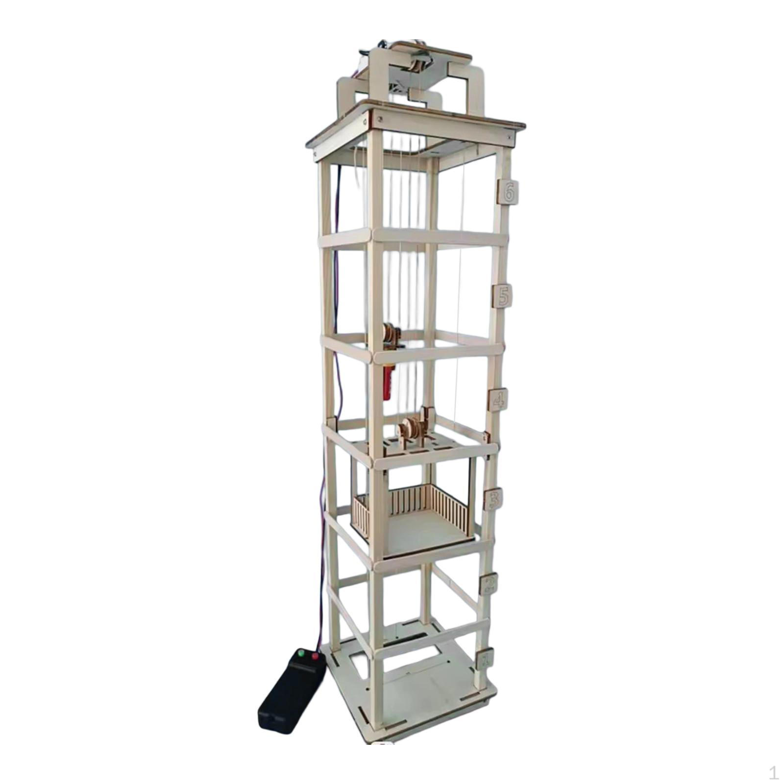 

Деревянная модель лифта Детская игрушка-лифт Сделай сам Собери Научный строительный набор Эксперимент для