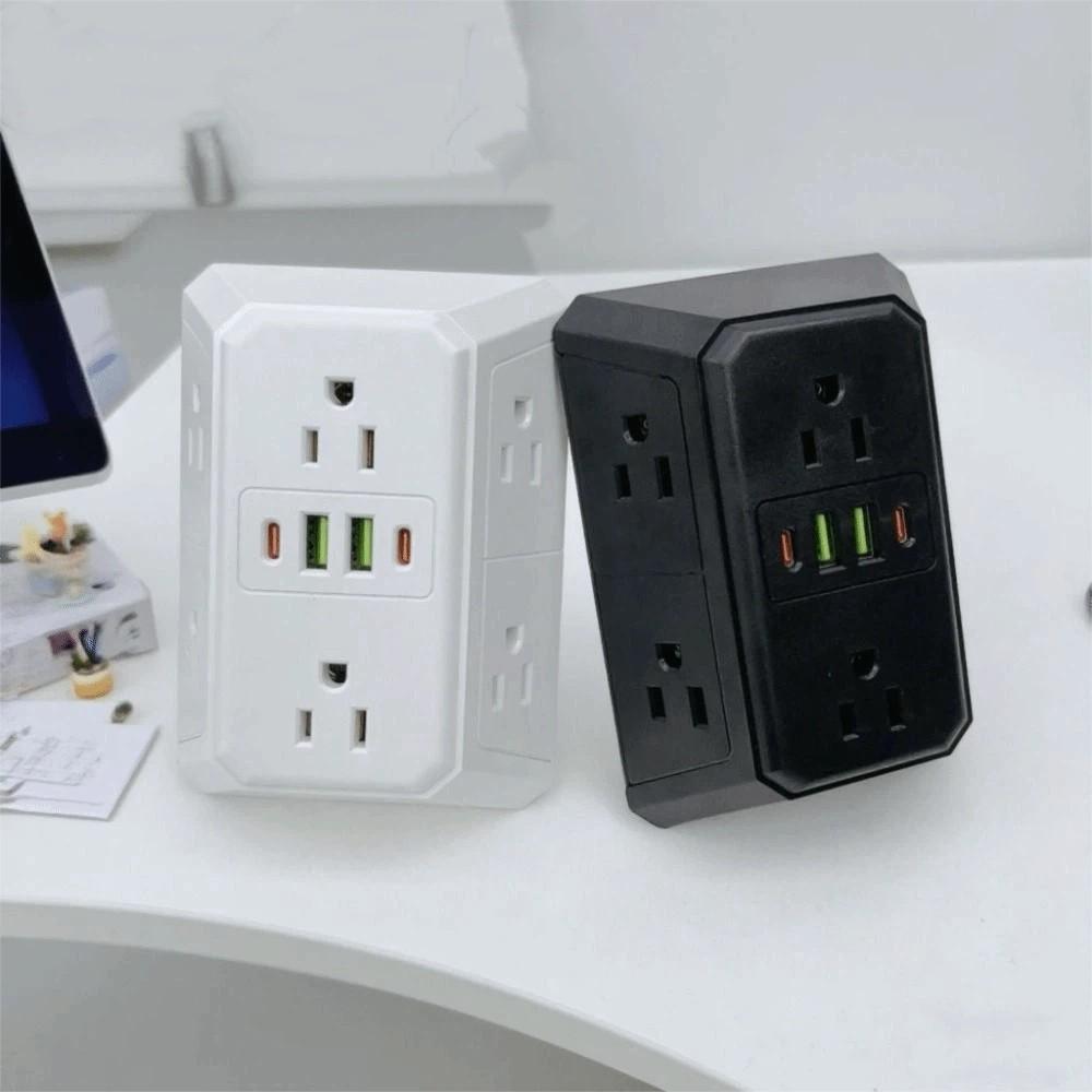 Flame-Retardant Material Multi Port Expander Multiple USB Ports USB Charger Socket for US Daily Use