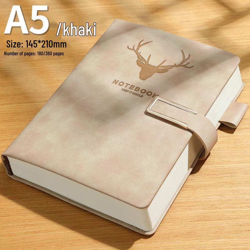 A5 Thickened Buckle Notebook: Simple Student Diary & Business Meeting Record 