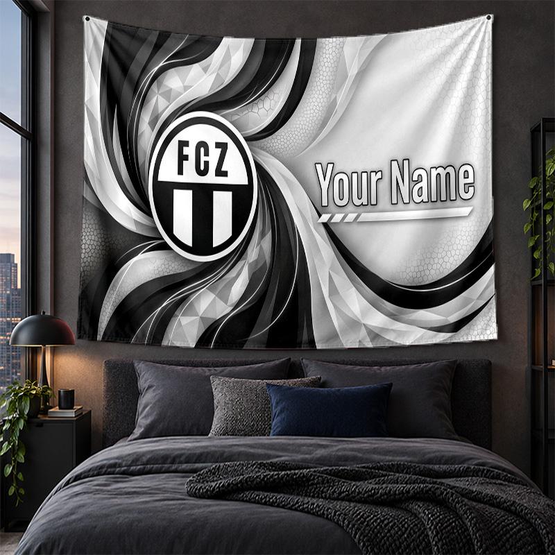 Personalized Tapestry Wall Hanging FC Zürich Pattern Art Background Cloth