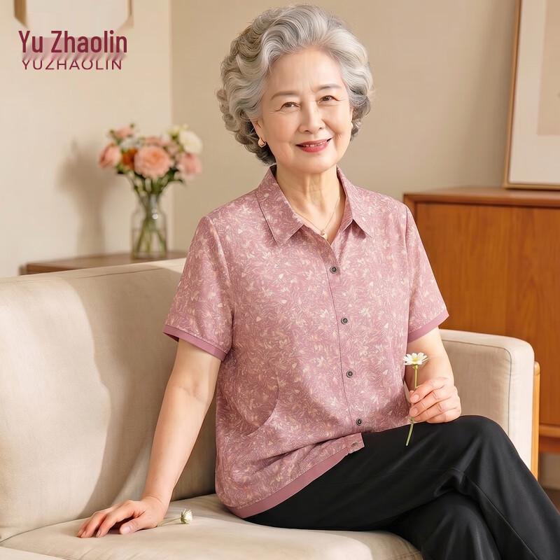 YUZHAOLIN Women s Summer Short Sleeve Cotton Shirt 3XL