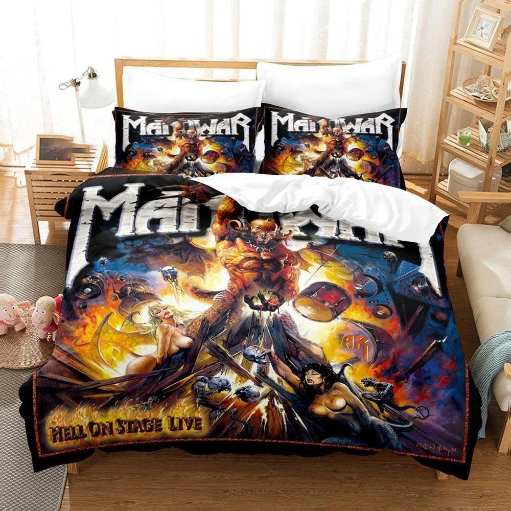 3D Printed Manowar Hip Hop Bedding Set Duvet Cover Bedroom Comforter Single Twin King Size Quilt Cover Home Textile 2/3PCS