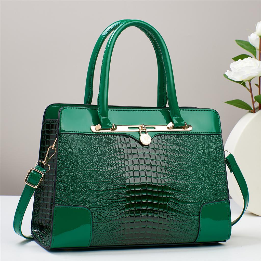 Neue Eidechsenmuster-Ledertextur vielseitige Tasche Schulter Crossbody helle Leder große Kapazität Damen-Tasche große Tasche