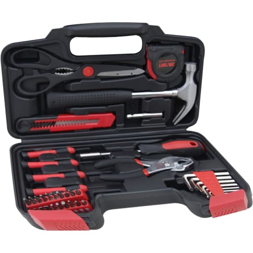 HANTINSTINA 39-Piece Household Tool Set, DIY Work Tools and Repair Kit for Motorcycles, Bicycles, and Other Home and Office Use, Compact and Lightweig