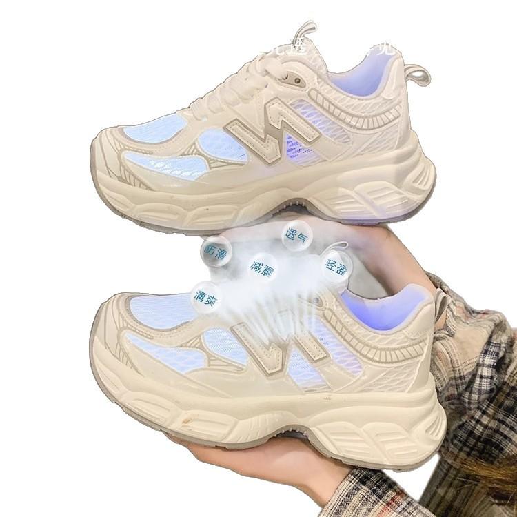 Single Mesh Breathable Mesh Sports Leisure Fashion Internet Celebrity Women's Shoes 2025 Spring and Summer New Muffin Heightening Dad Shoes