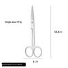 420 Stainless Steel Multi-Purpose Scissors: Large Curved, Straight, Round Tip for Surgical, Beauty, Nose Hair, Eyelid, and Teaching Use.