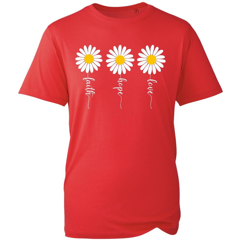 Faith Love Hope James TShirt Daisy Flower Latest New Unisexs Unisex Gift Tee Top S